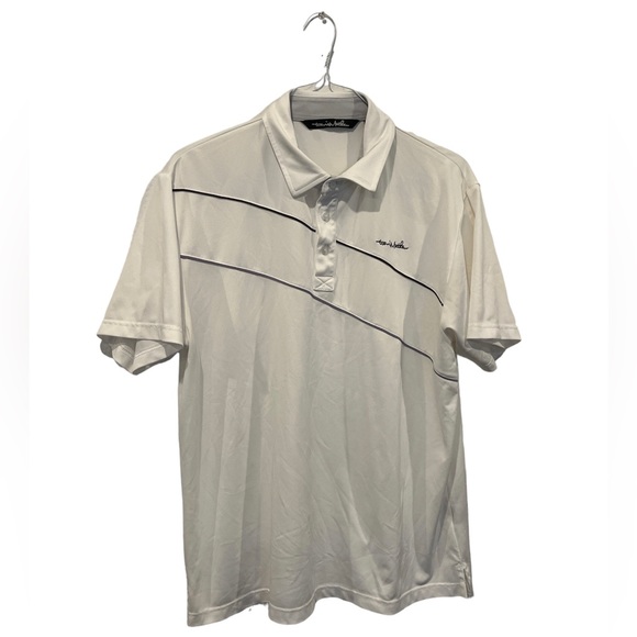 Travis Mathew Polo Shirt Mens Size XL White Golf Polo Stretch Casual EUC‎ - Picture 1 of 5